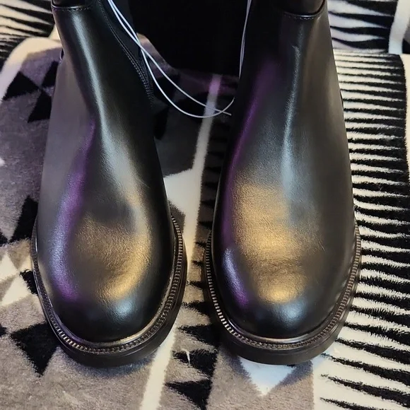 A New Day Tall Riding Boots Womens Black Size 6 Wide Calf - Picture 3 of 12